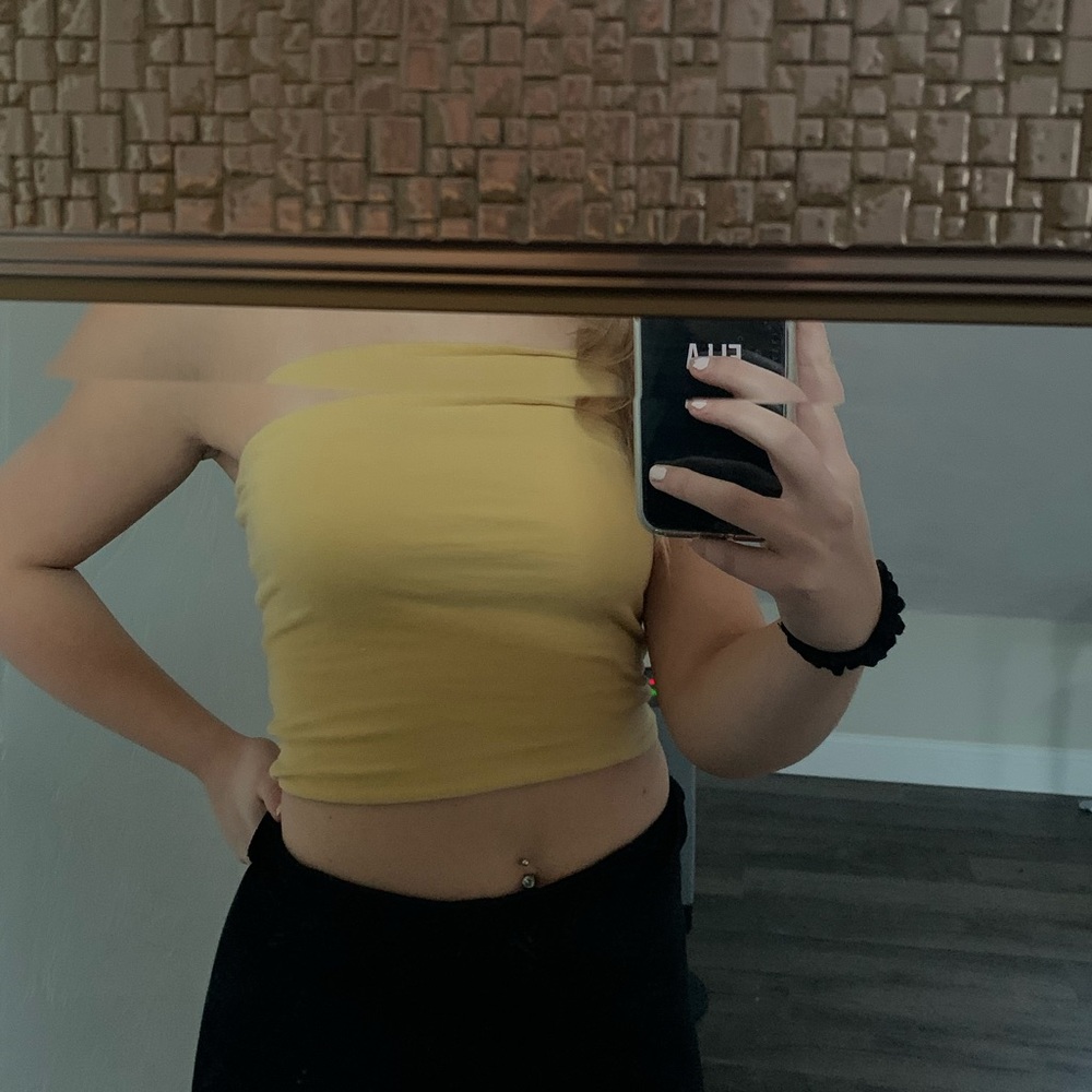 Brandy Melville Yellow Tube Top